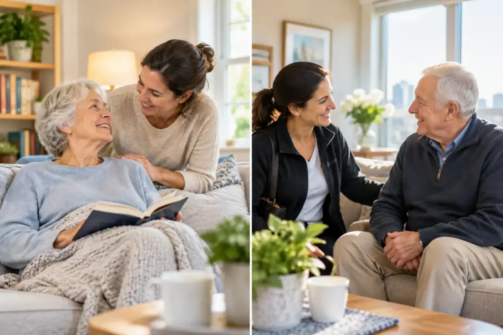 Live-In Versus Hourly Care for Safer Aging at Home